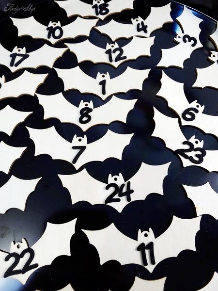 Fledys Holzfledermäuse mit Zahl